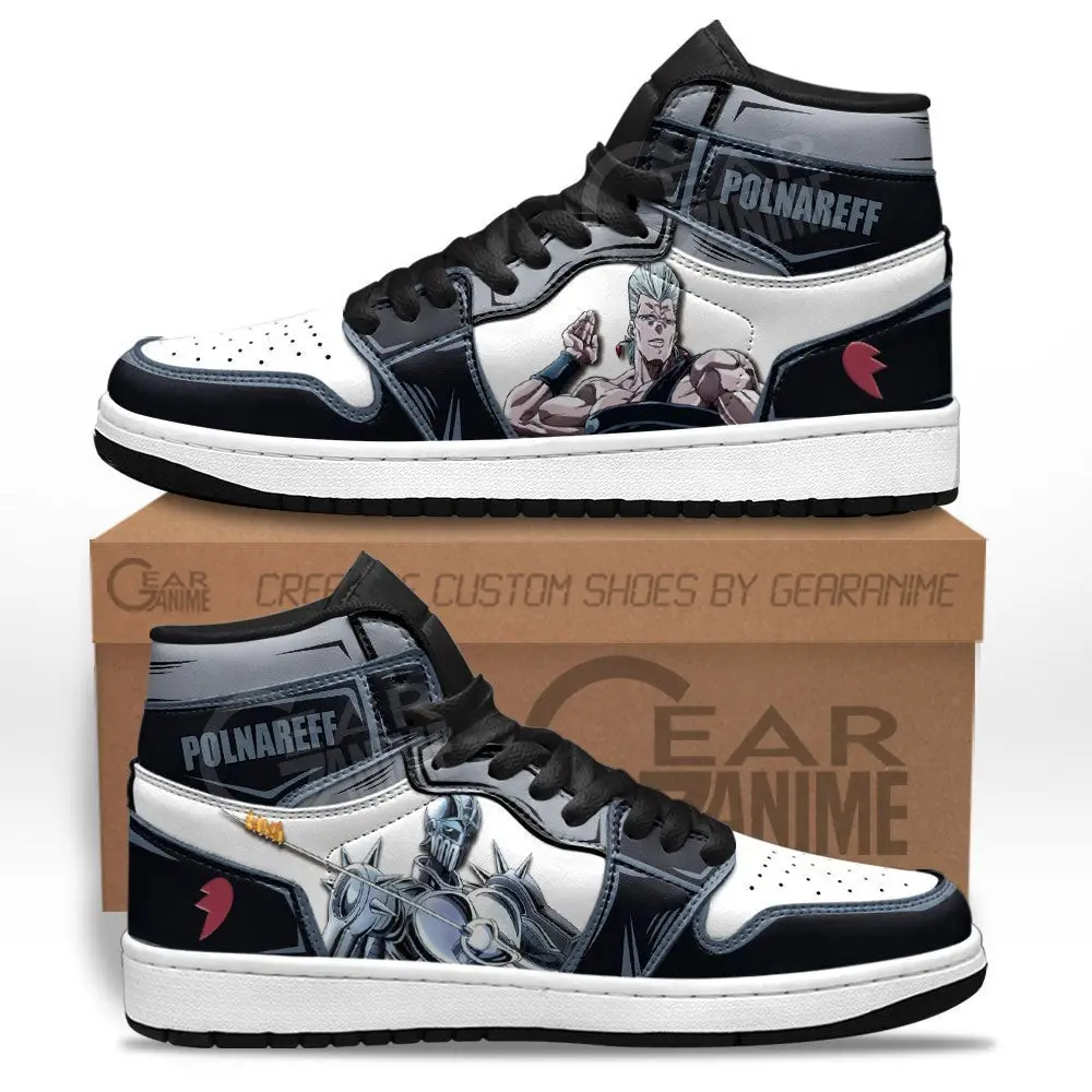 Air JD Hightop Shoes JoJo's Bizarre Adventure Jean Pierre Polnareff JD1s Sneakers Custom Anime Shoes