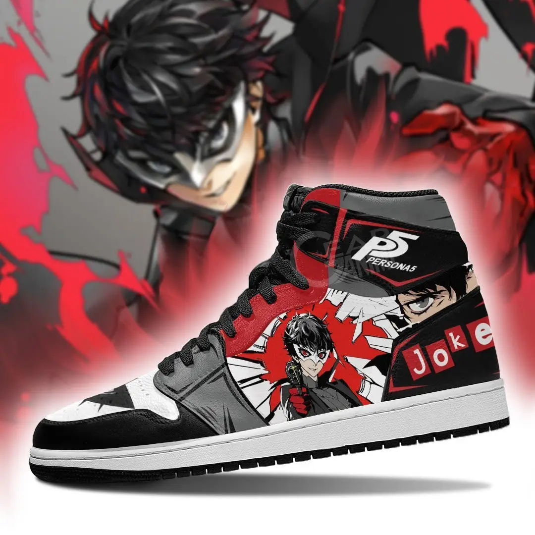 Air JD Hightop Shoes Joker Ren Amamiya JD Sneakers Custom Persona 5 Shoes