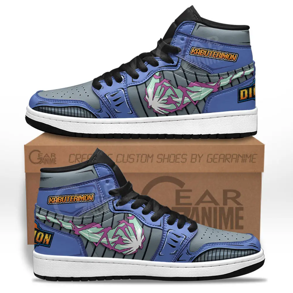 Air JD Hightop Shoes Kabuterimon Skill JD1s Sneakers Custom Digimon Anime Shoes For Fans