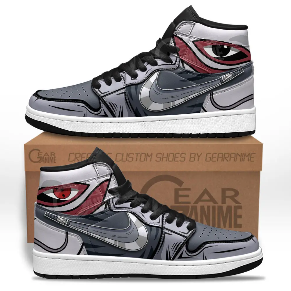 Air JD Hightop Shoes Kakashi Hatake Anbu JD1s Sneakers NRT Custom Anime Shoes