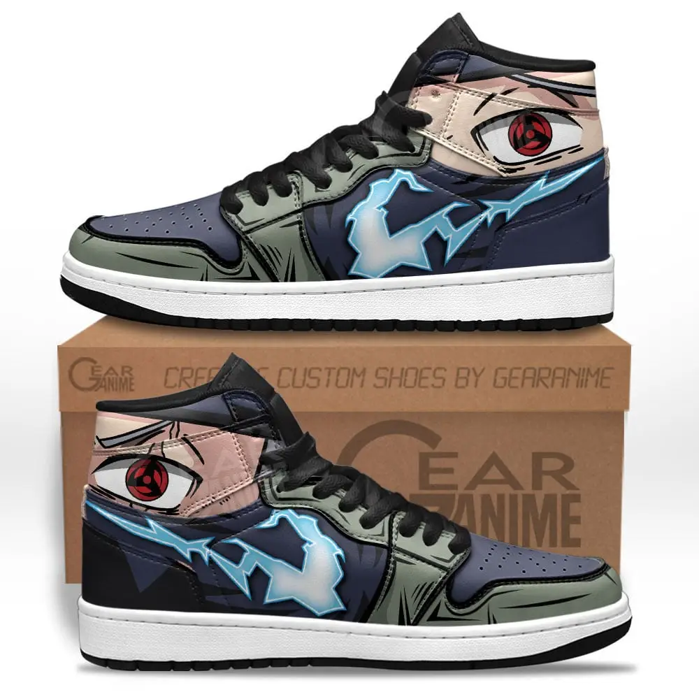Air JD Hightop Shoes Kakashi Hatake JD1s Sneakers NRT Custom Anime Shoes