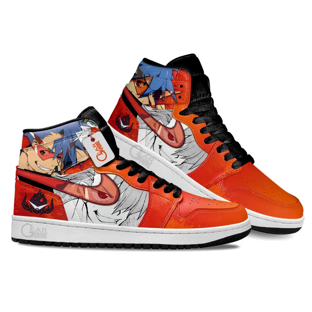 Air JD Hightop Shoes Kamina Anime Shoes Custom Sneakers MN2102