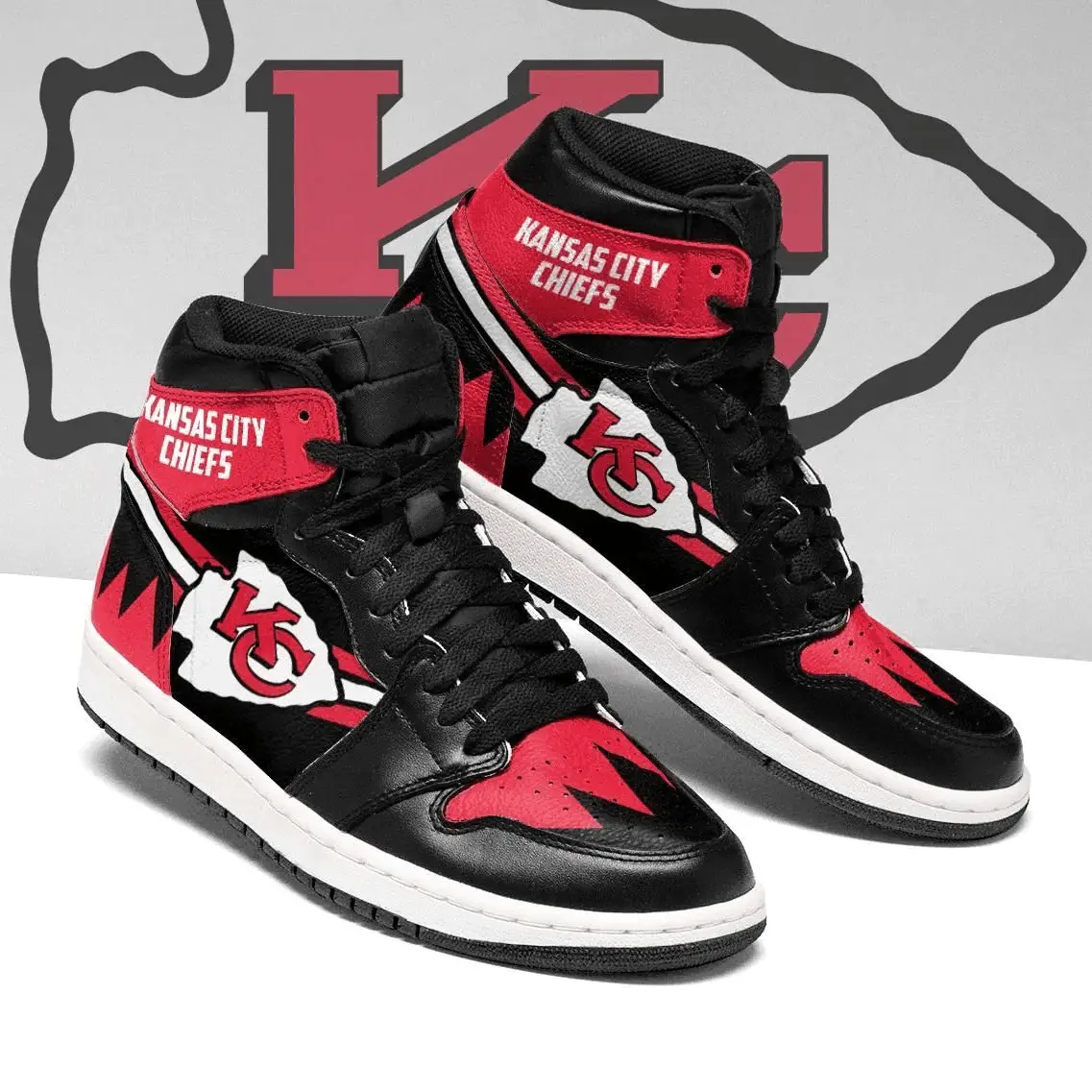 Air JD Hightop Shoes Kansas City Chiefs Team Custom Shoes Sneakers k