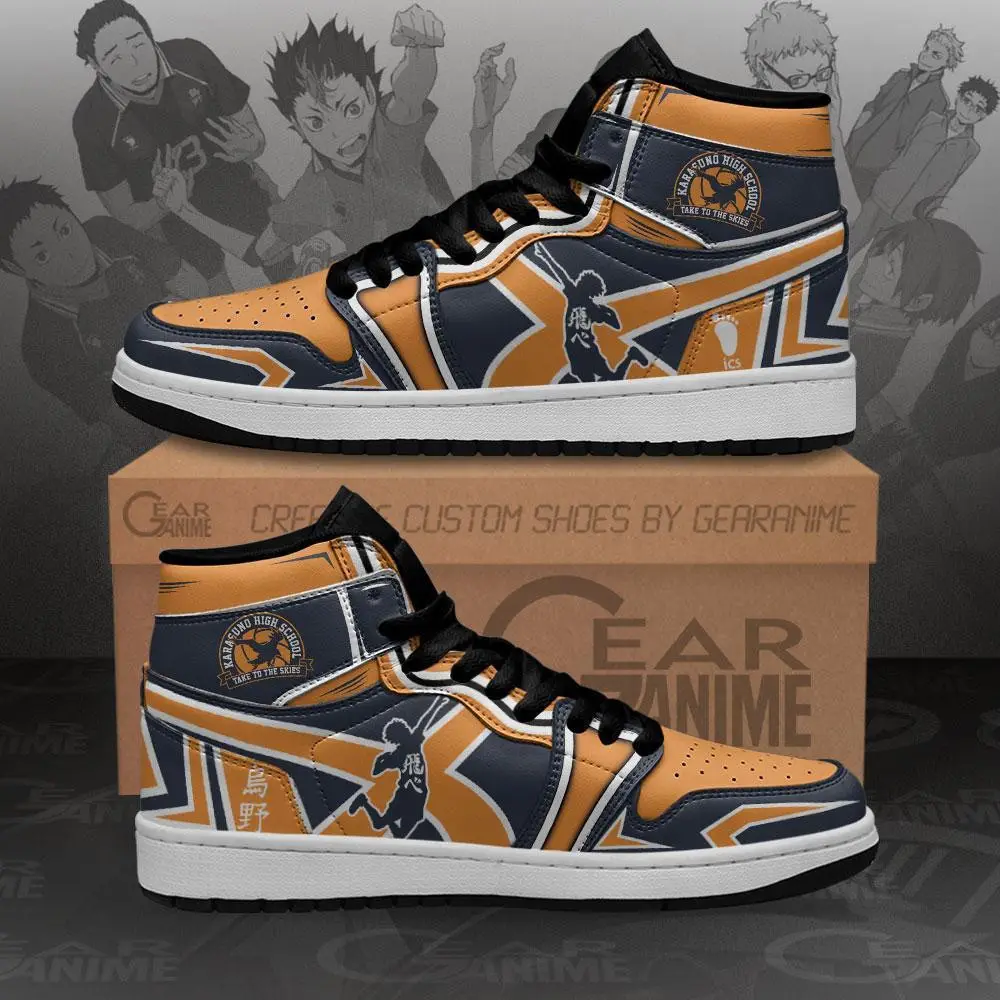 Air JD Hightop Shoes Karasuno High JD1s Sneakers Haikyuu Anime Shoes MN10