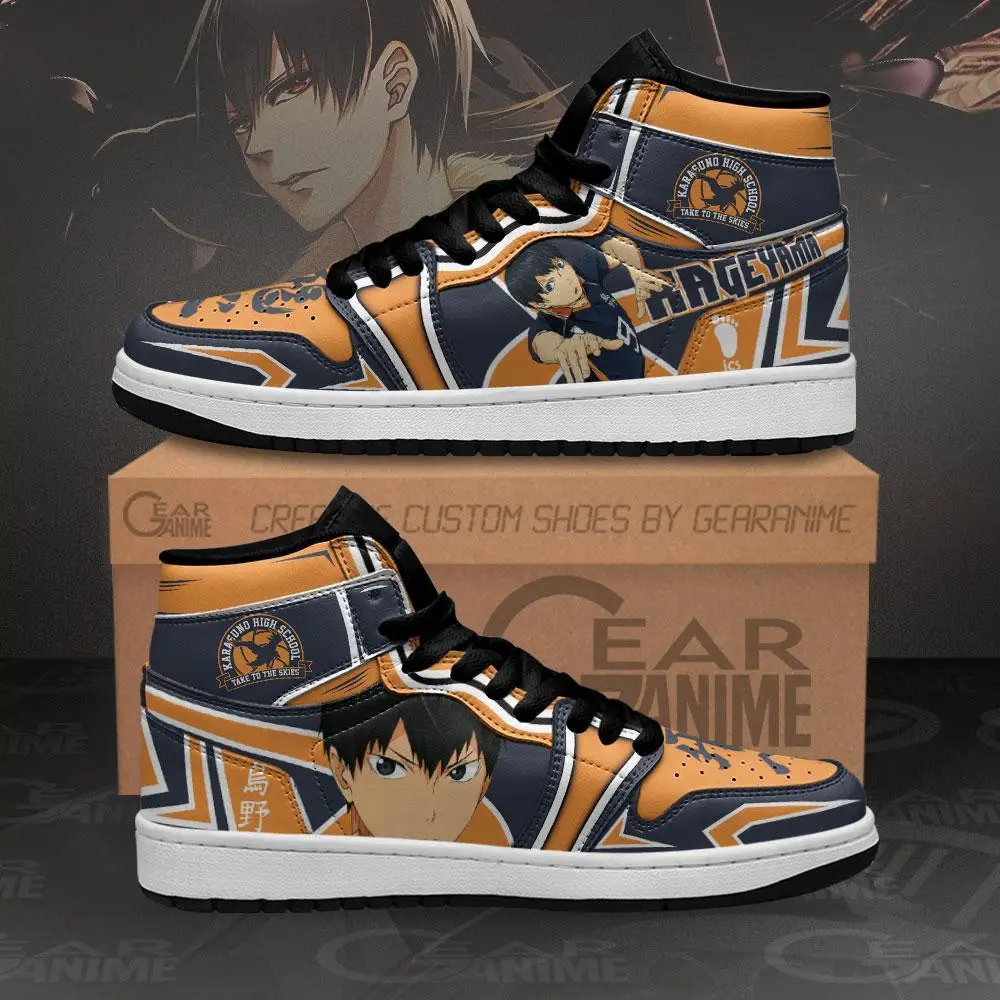 Air JD Hightop Shoes Karasuno Kageyama Tobio JD1s Sneakers Haikyuu Anime Shoes MN10