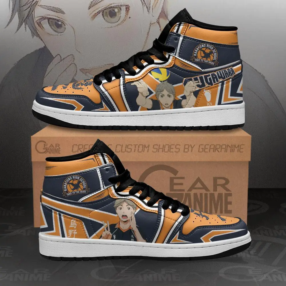 Air JD Hightop Shoes Karasuno Sugawara Koushi JD1s Sneakers Haikyuu Anime Shoes MN10
