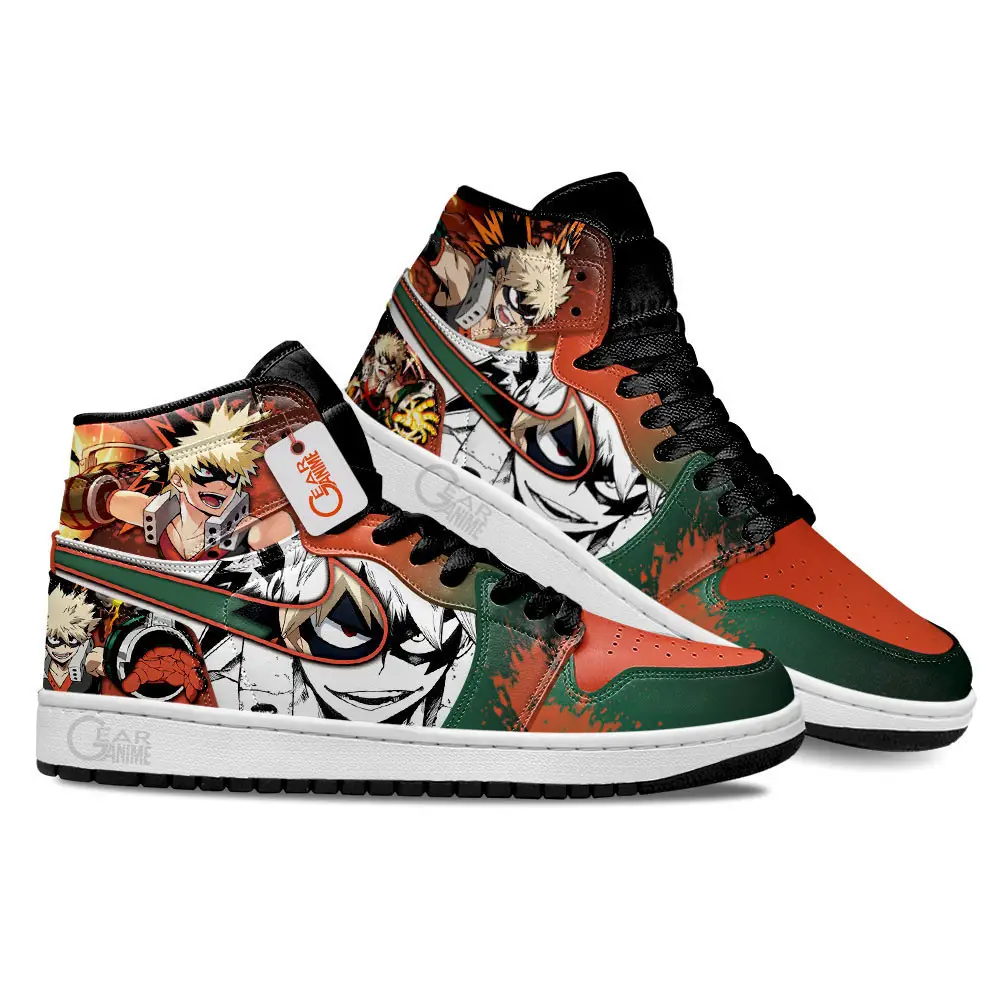 Air JD Hightop Shoes Katsuki Bakugo Shoes MHA Anime Custom Sneakers MN2102