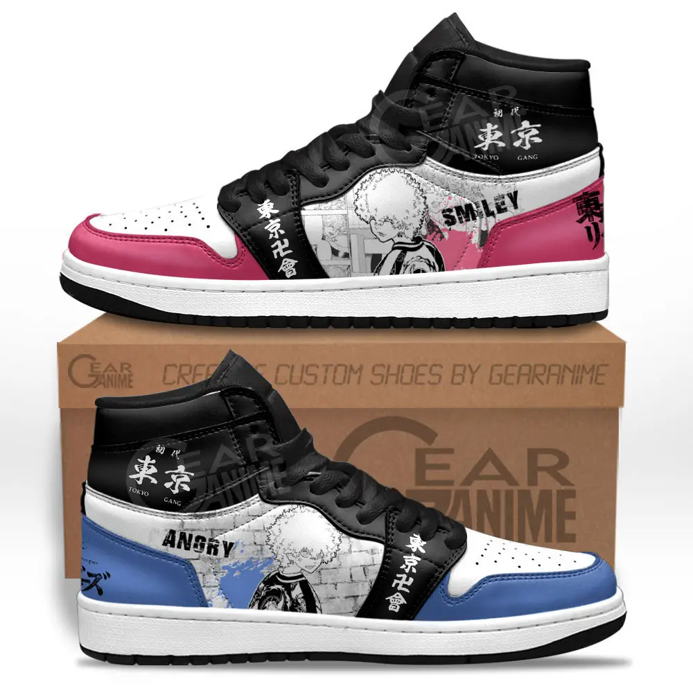 Air JD Hightop Shoes Kawata Twins JD1s Sneakers Tokyo Revengers Custom Manga Anime Shoes