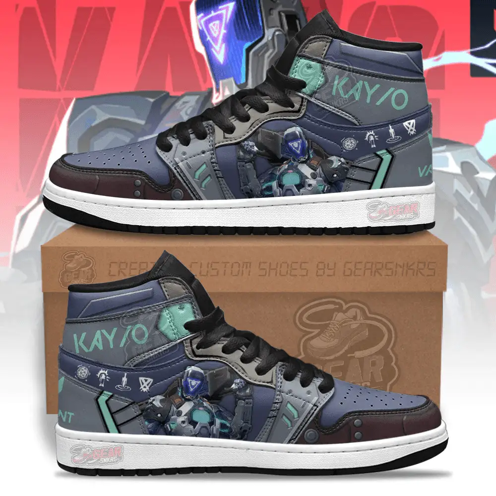 Air JD Hightop Shoes Kay O Valorant Agent J1 Shoes Custom For Gamer MN13