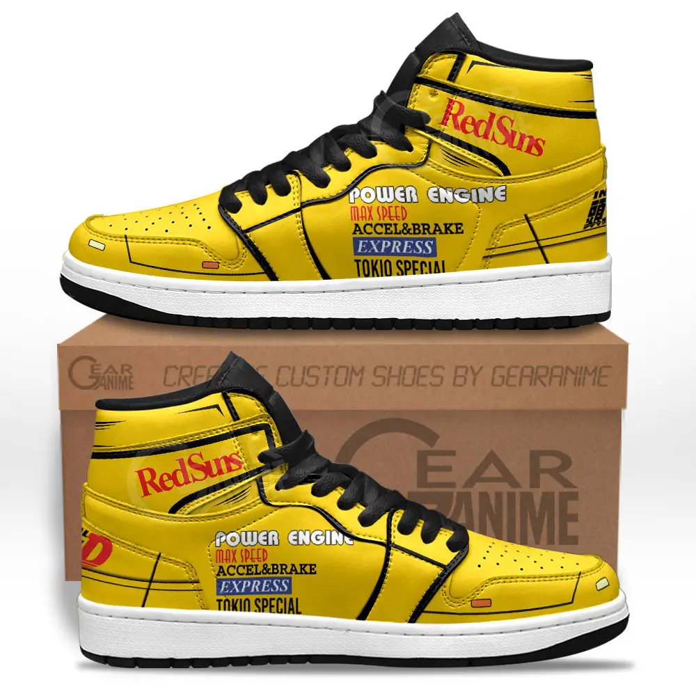 Air JD Hightop Shoes Keisuke Takahashi RX-7 JD1s Sneakers Custom Initial D Anime Shoes