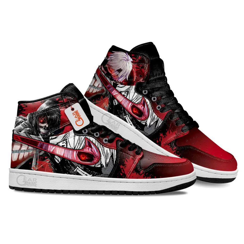 Air JD Hightop Shoes Ken Kaneki Anime Shoes Custom Sneakers MN2102