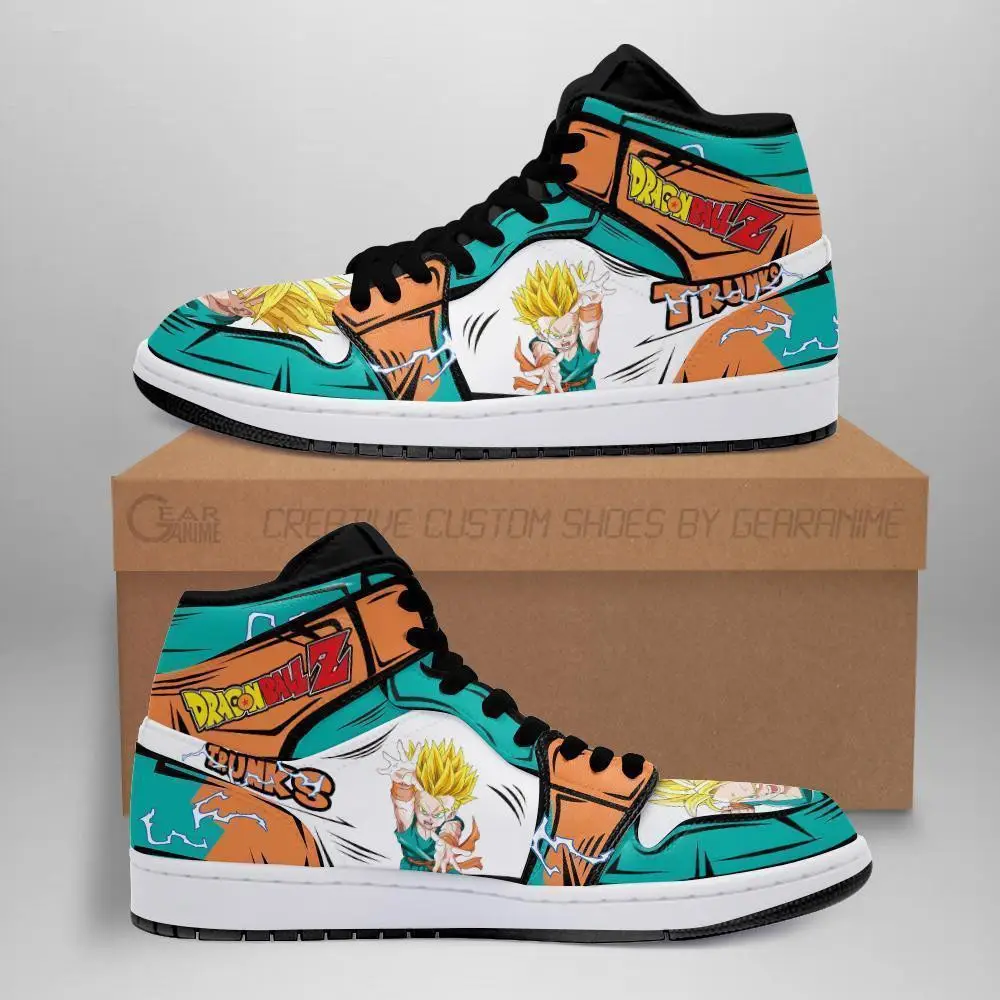 Air JD Hightop Shoes Kid Trunks JD1s Sneakers Custom Anime Dragon Ball Shoes