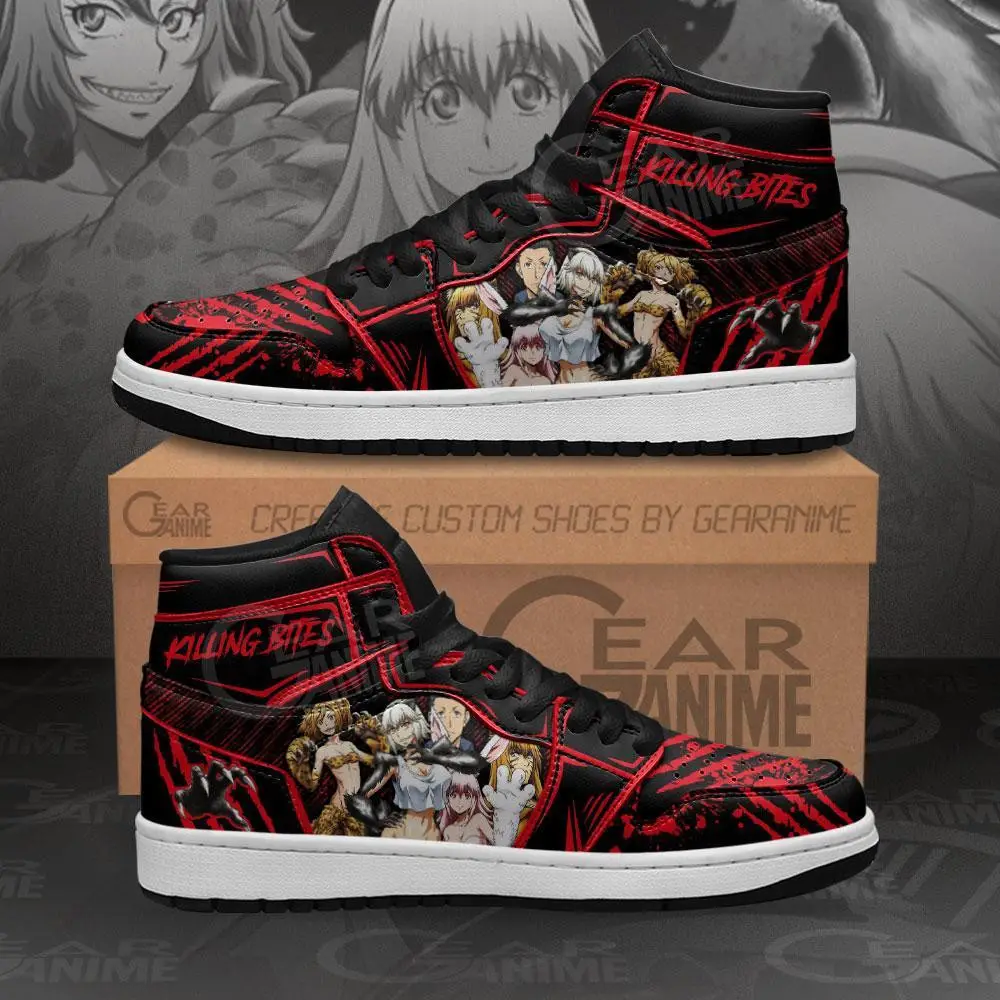 Air JD Hightop Shoes Killing Bites JD1s Sneakers Custom Characters Anime Shoes