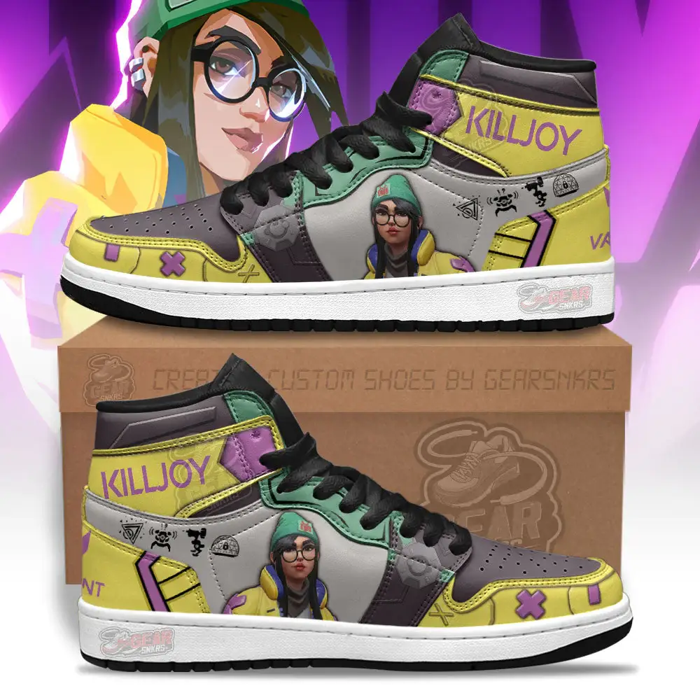 Air JD Hightop Shoes Killjoy Valorant Agent J1 Shoes Custom For Gamer MN13