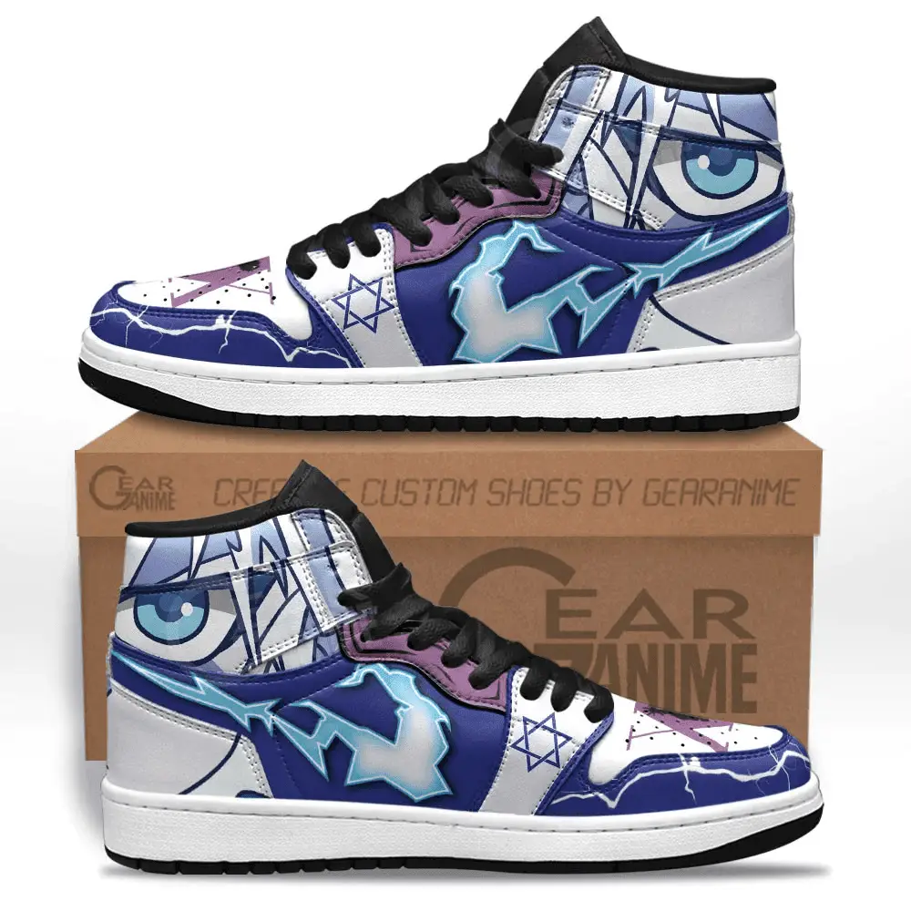 Air JD Hightop Shoes Killua Godspeed JD1s Sneakers Hunter x Hunter Custom Anime Shoes Air JD Hightop Shoes Killua Godspeed JD1s Sneakers Hunter x Hunter Custom Anime Shoes - Image 1