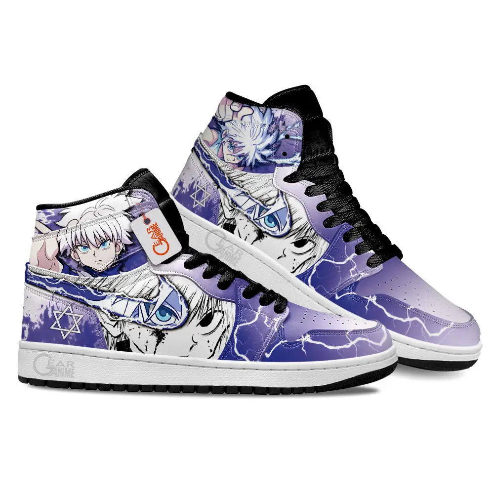 Air JD Hightop Shoes Killua Zoldyck Anime Shoes Custom Sneakers MN2102 Air JD Hightop Shoes Killua Zoldyck Anime Shoes Custom Sneakers MN2102 - Image 1