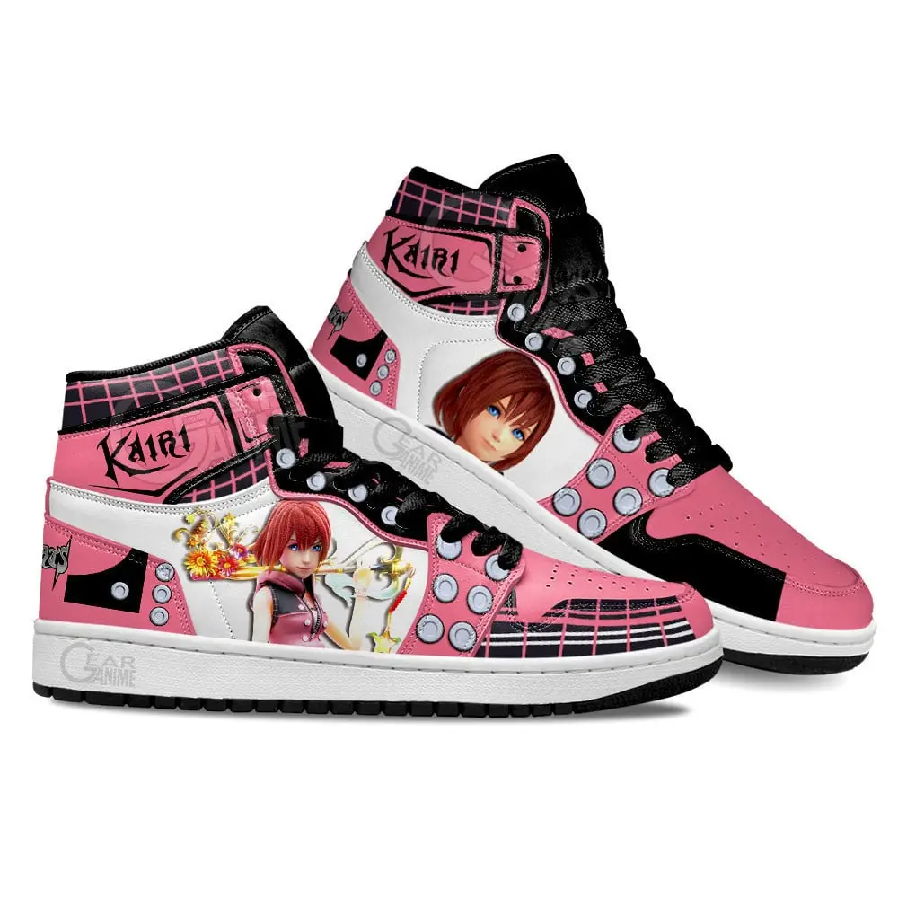 Air JD Hightop Shoes Kingdom Heart Kairi Shoes Custom For Anime Fans
