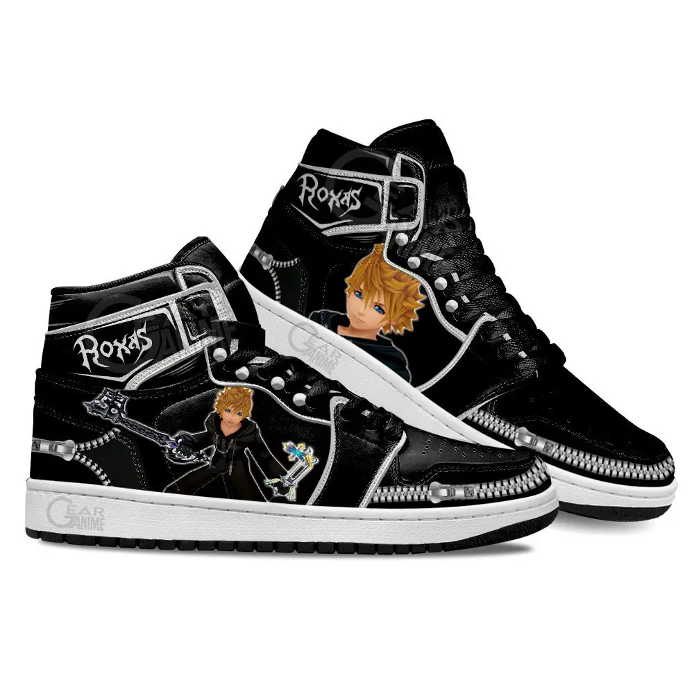 Air JD Hightop Shoes Kingdom Heart Roxas Shoes Custom For Anime Fans