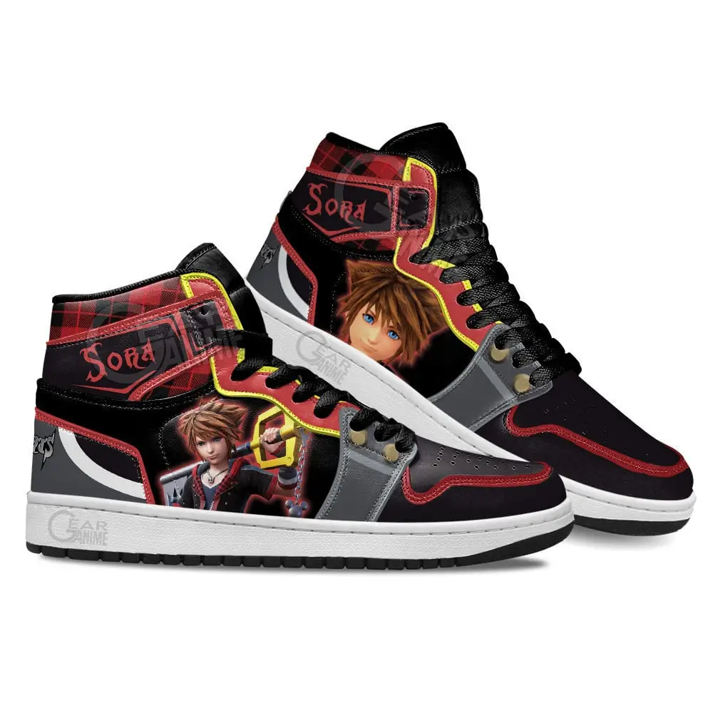 Air JD Hightop Shoes Kingdom Heart Sora Shoes Custom For Anime Fans