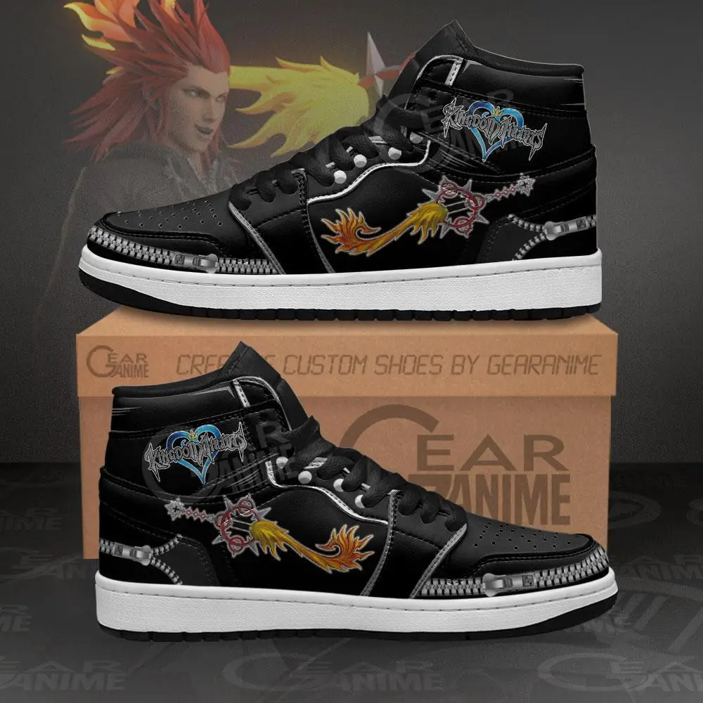 Air JD Hightop Shoes Kingdom Hearts Axel Lea Sword JD1s Sneakers Custom Anime Shoes