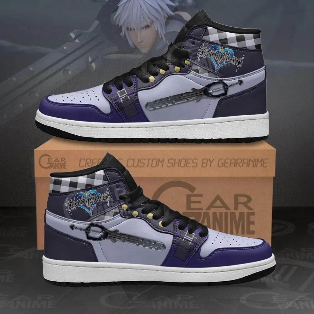 Air JD Hightop Shoes Kingdom Hearts Riku Sword JD1s Sneakers Custom Anime Shoes