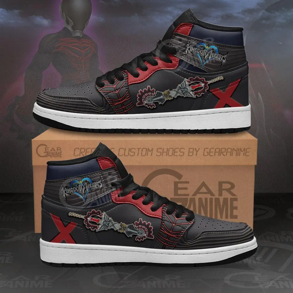 Air JD Hightop Shoes Kingdom Hearts Vanitas Sword JD1s Sneakers Custom Anime Shoes