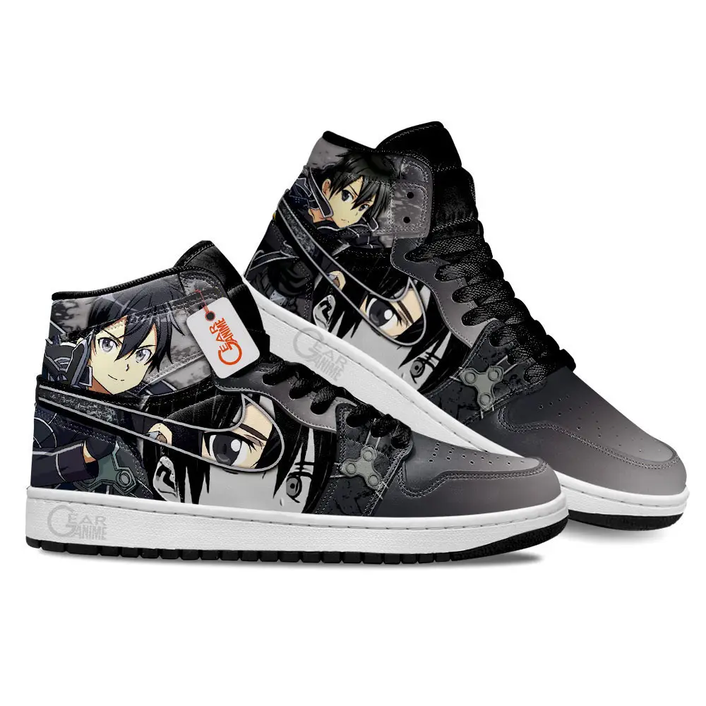 Air JD Hightop Shoes Kirito Anime Shoes Custom Sneakers MN2102