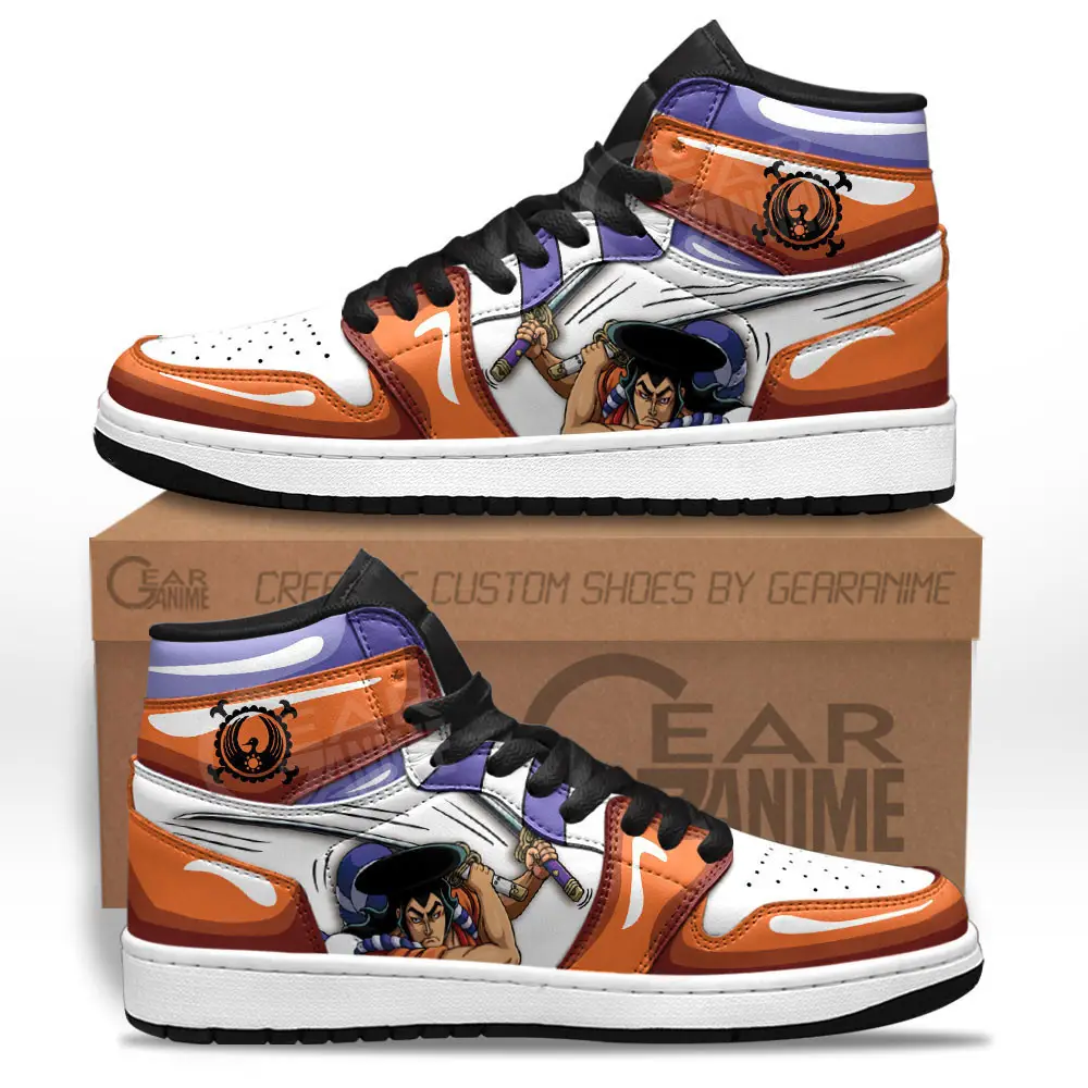 Air JD Hightop Shoes Kozuki Oden JD1s Sneakers Custom One Piece Anime Shoes Gifts