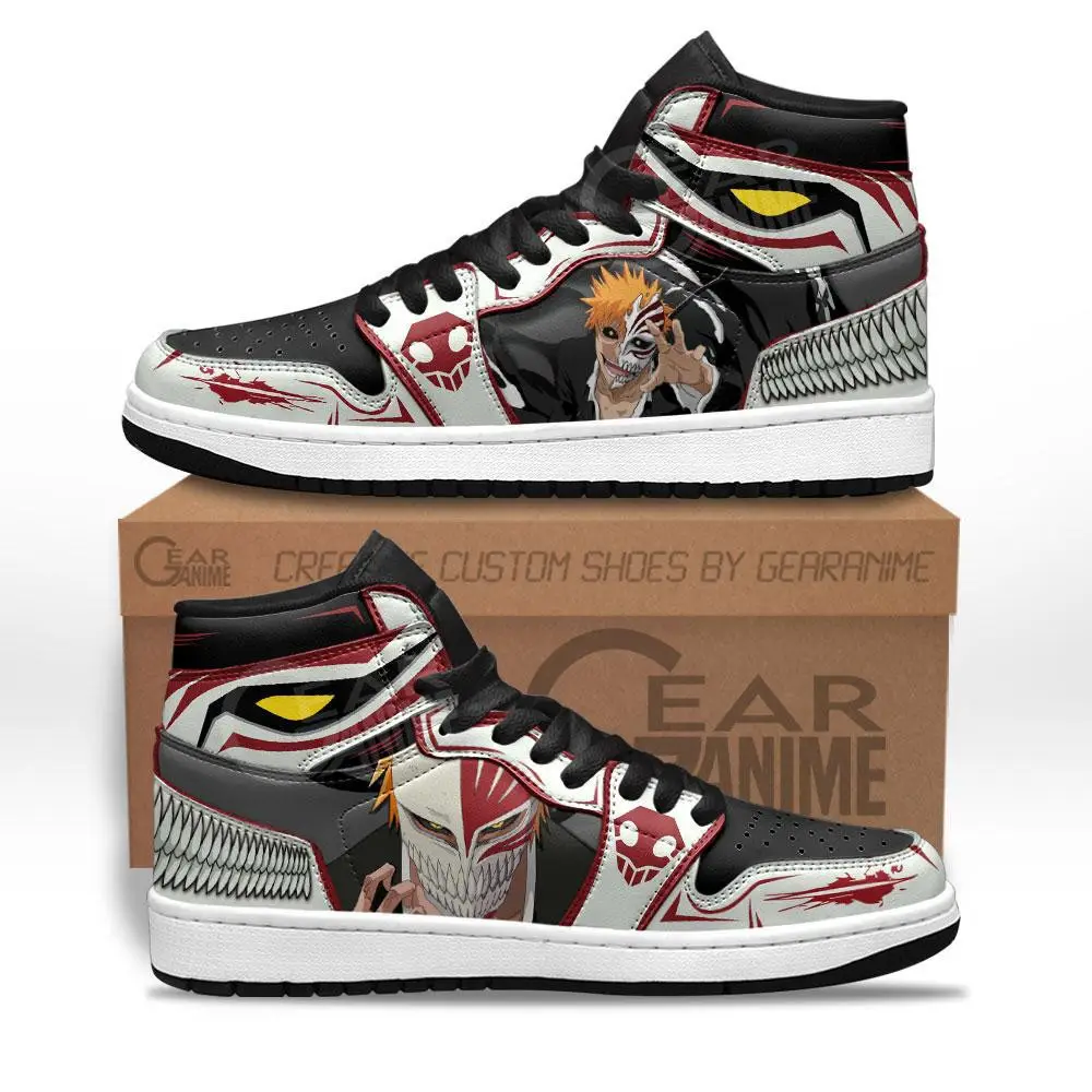 Air JD Hightop Shoes Kurosaki Ichigo Hollow JD Sneakers Custom Anime Bleach