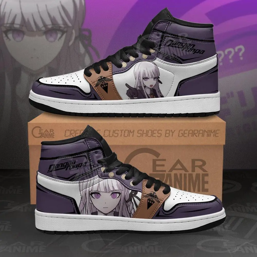 Air JD Hightop Shoes Kyoko Kirigiri JD1s Sneakers Danganronpa Custom Anime Shoes
