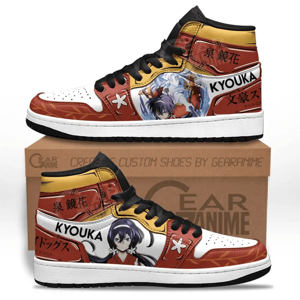 Air JD Hightop Shoes Kyouka Izumi JD1s Sneakers Bungo Stray Dogs Custom Anime Shoes