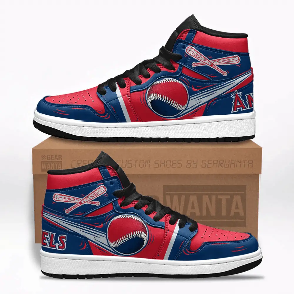 Air JD Hightop Shoes LA Angels J1 Shoes Custom For Fans Sneakers TT13