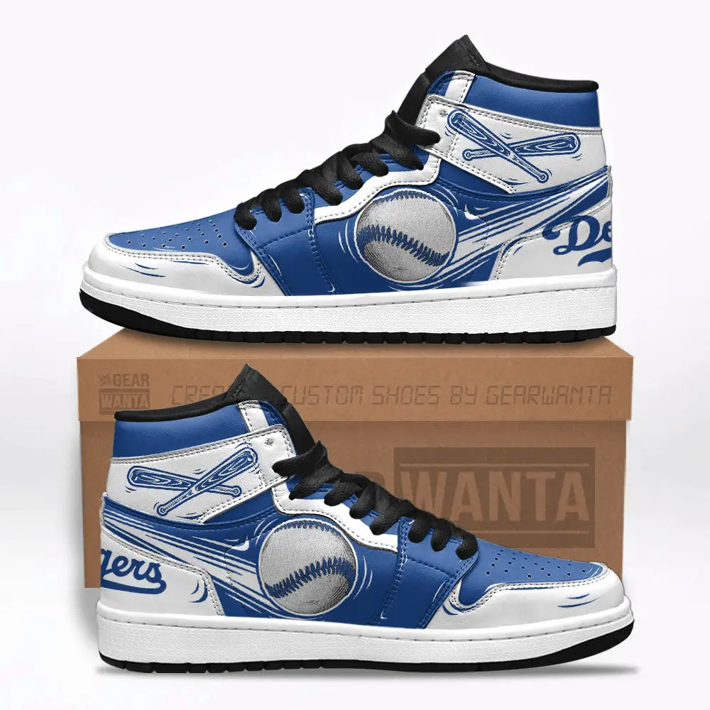 Air JD Hightop Shoes LA Dodgers J1 Shoes Custom For Fans Sneakers TT13