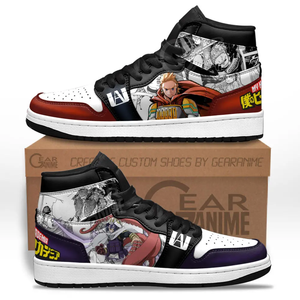 Air JD Hightop Shoes Lemillion and Suneater JD1s Sneakers Custom BNHA Manga Mixed Anime