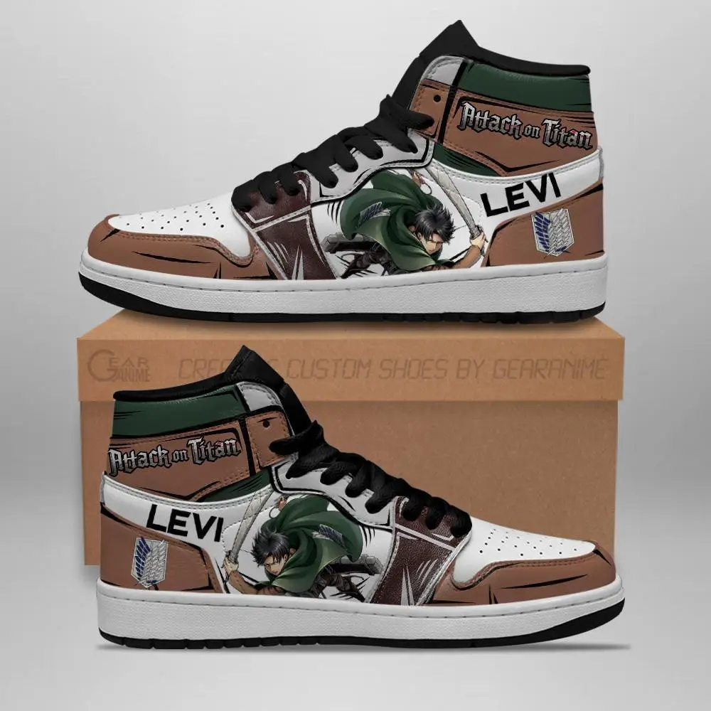 Air JD Hightop Shoes Levi Ackerman JD1s Sneakers Attack On Titan Anime JD1s Sneakers