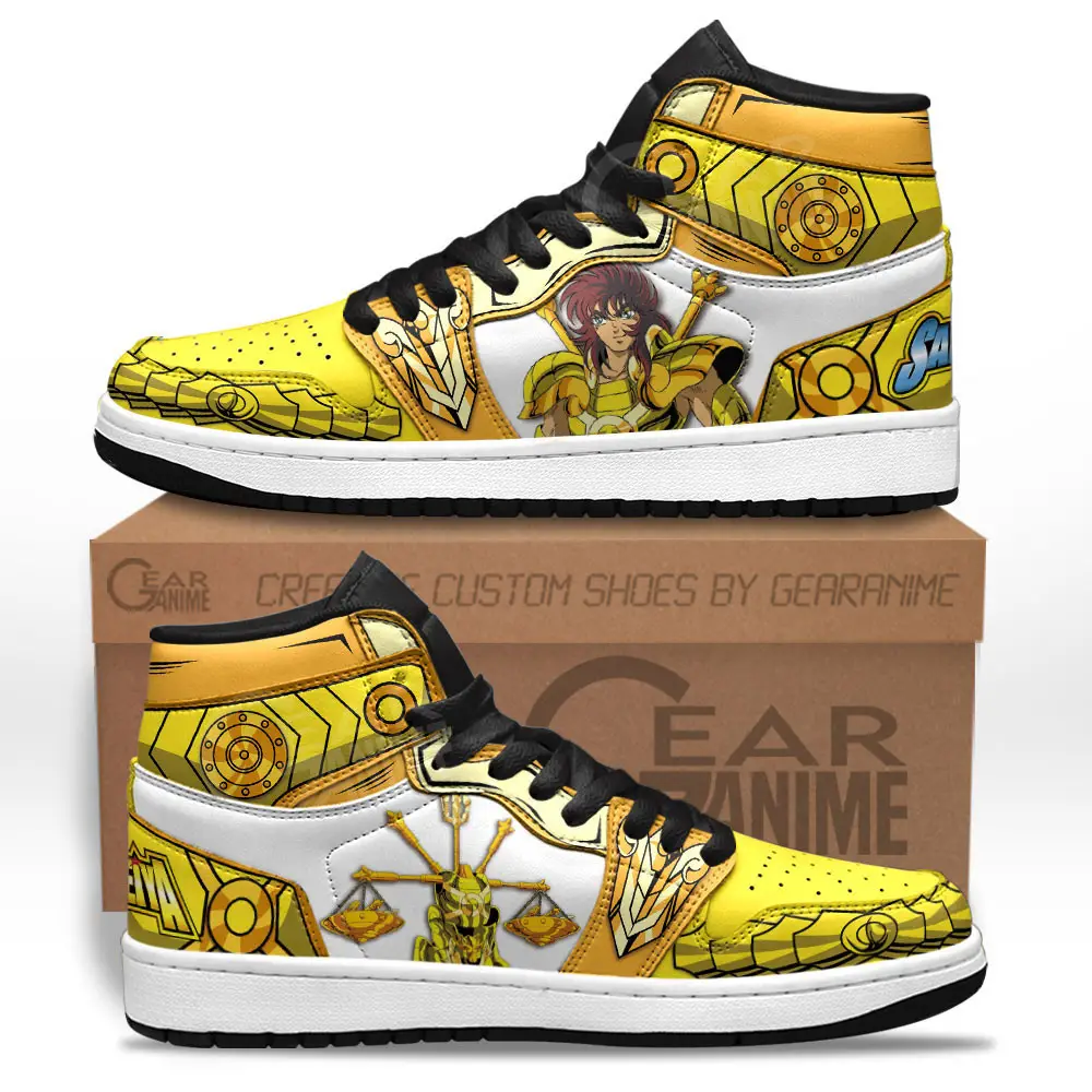 Air JD Hightop Shoes Libra Dohko JD1s Sneakers Saint Seiya Custom Anime Shoes