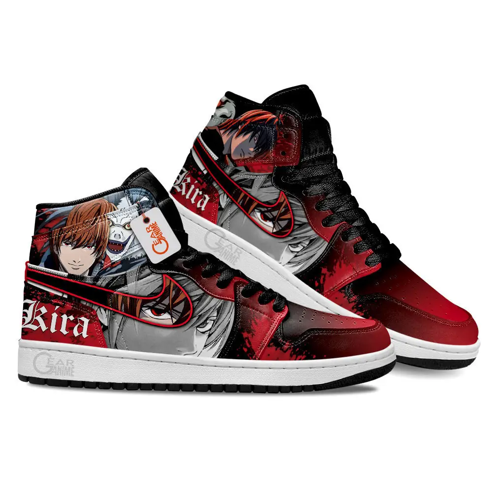 Air JD Hightop Shoes Light Yagami Anime Shoes Custom Sneakers MN2102
