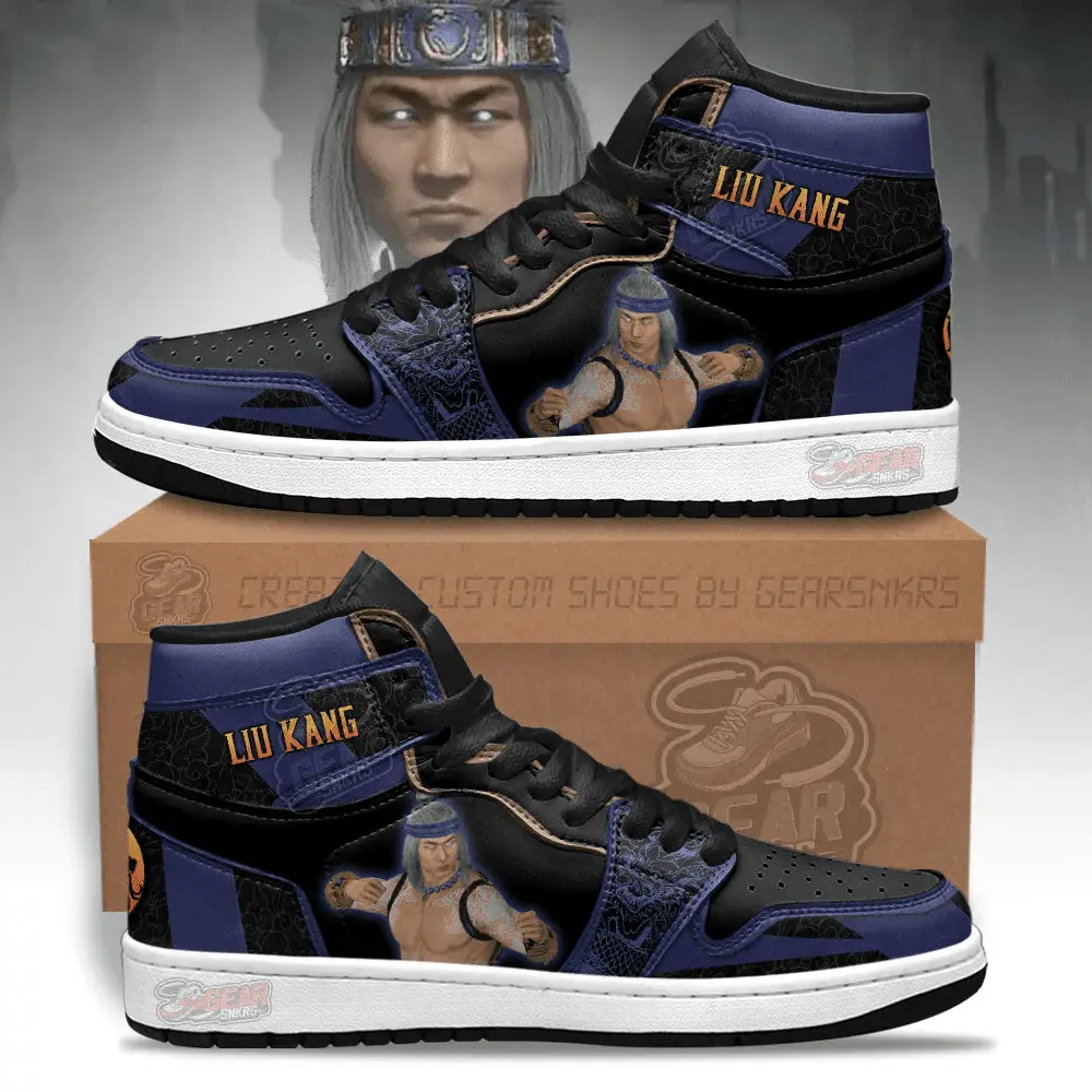 Air JD Hightop Shoes Liu Kang Mortal Kombat J1 Shoes Custom For Fans