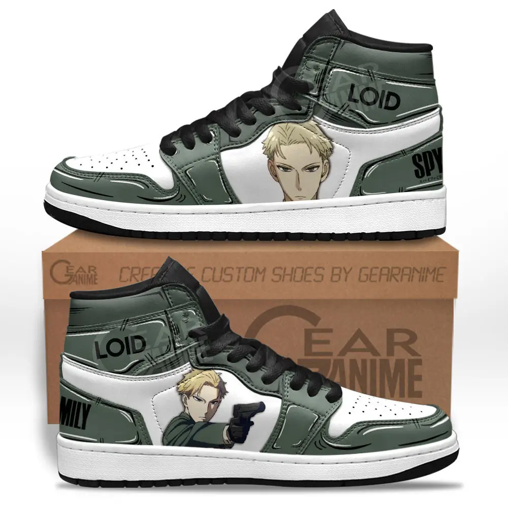 Air JD Hightop Shoes Loid Forger JD1s Sneakers Custom SpyX Anime Shoes