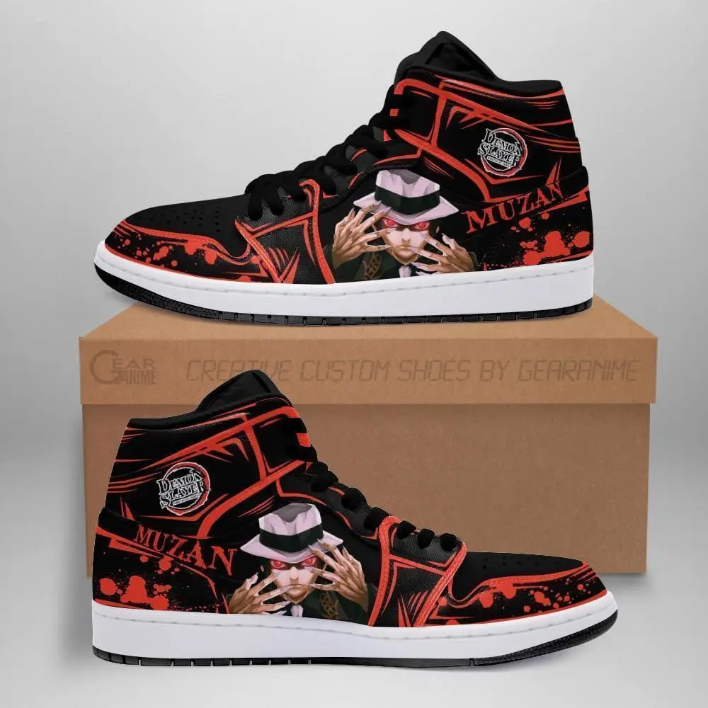 Air JD Hightop Shoes Lord Muzan JD1s Sneakers Custom Anime Demon Slayer Shoes Air JD Hightop Shoes Lord Muzan JD1s Sneakers Custom Anime Demon Slayer Shoes - Image 1