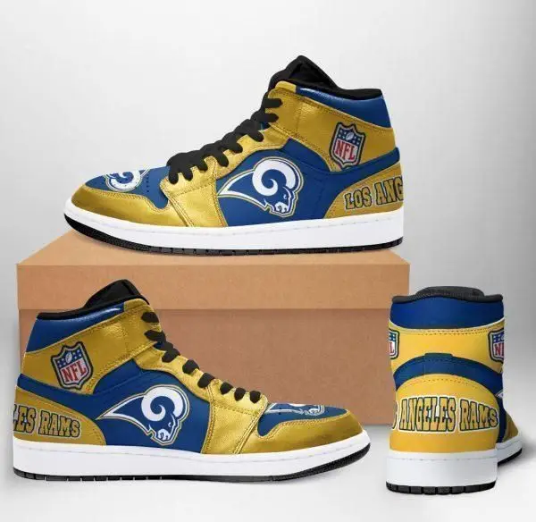 Air JD Hightop Shoes Los Angeles Rams Sneaker Team Custom Eachstep Shoes