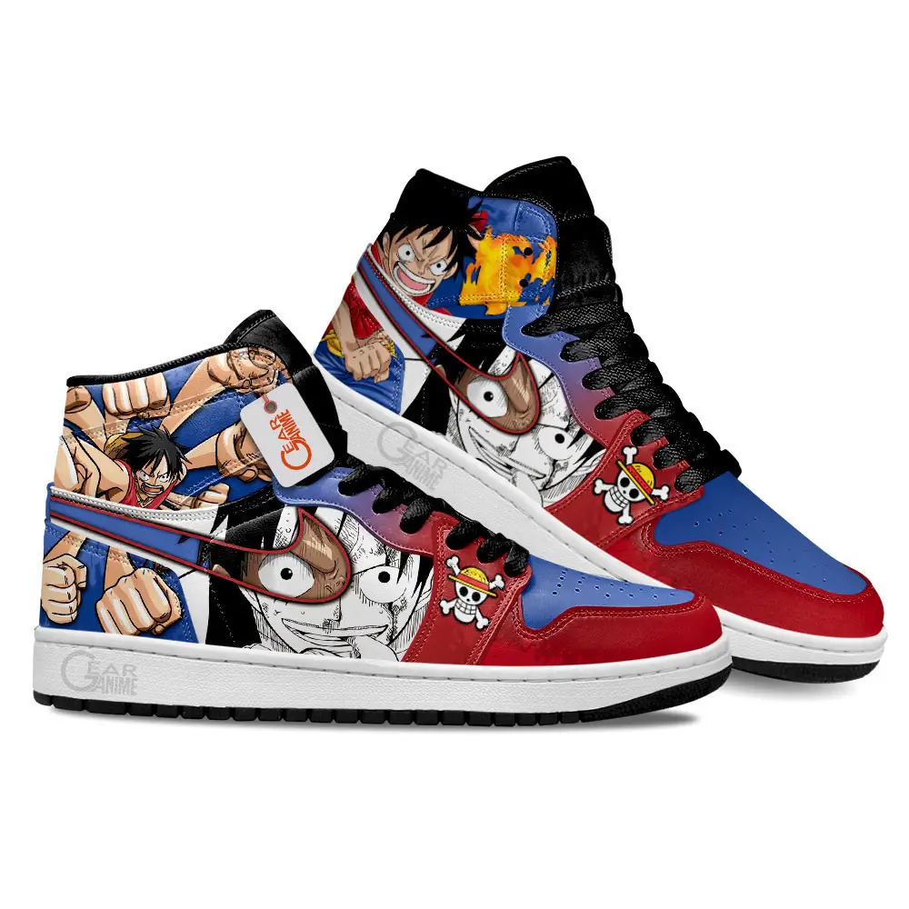Air JD Hightop Shoes Luffy Anime Shoes Custom Sneakers MN2102