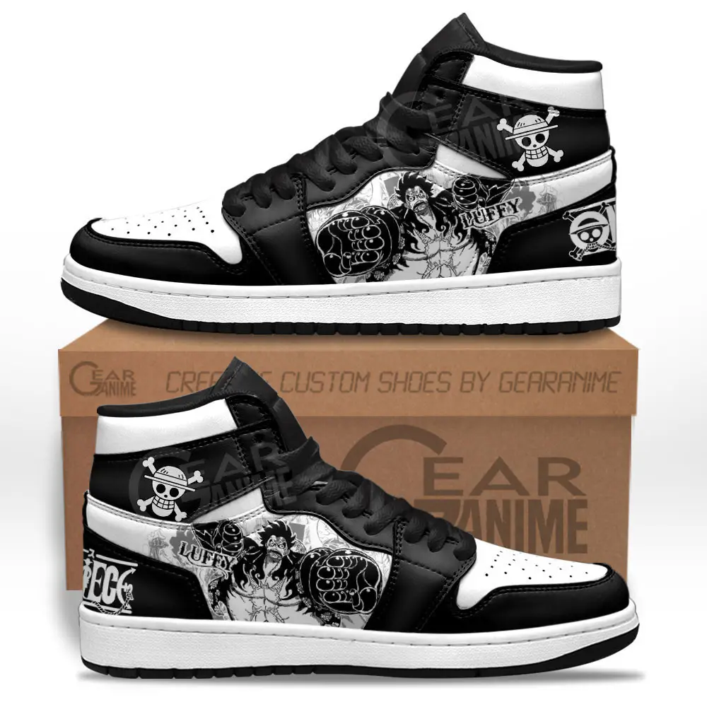 Air JD Hightop Shoes Luffy Snakeman Gear Fourth Custom Shoes Anime Mixed Manga