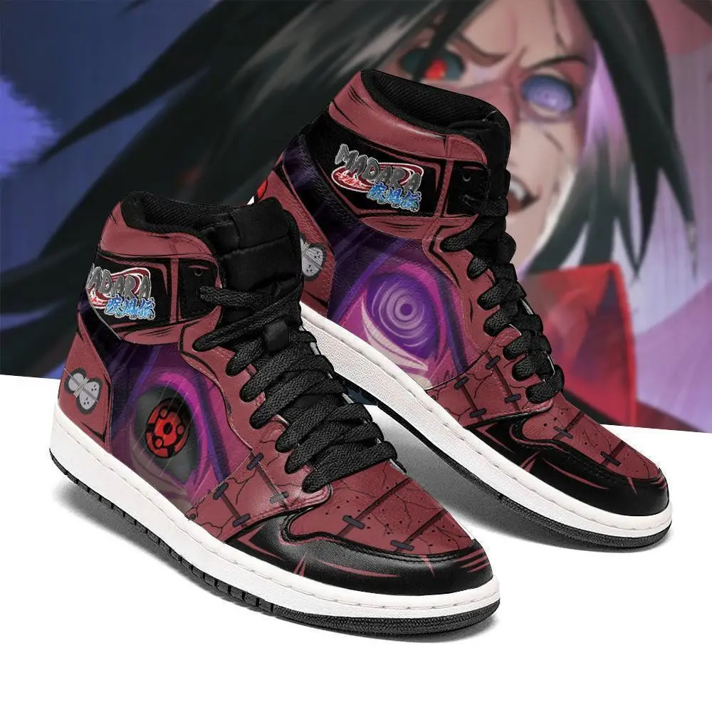Air JD Hightop Shoes Madara Shoes Rinnegan & Mangekyou JD1s Sneakers High Top Anime