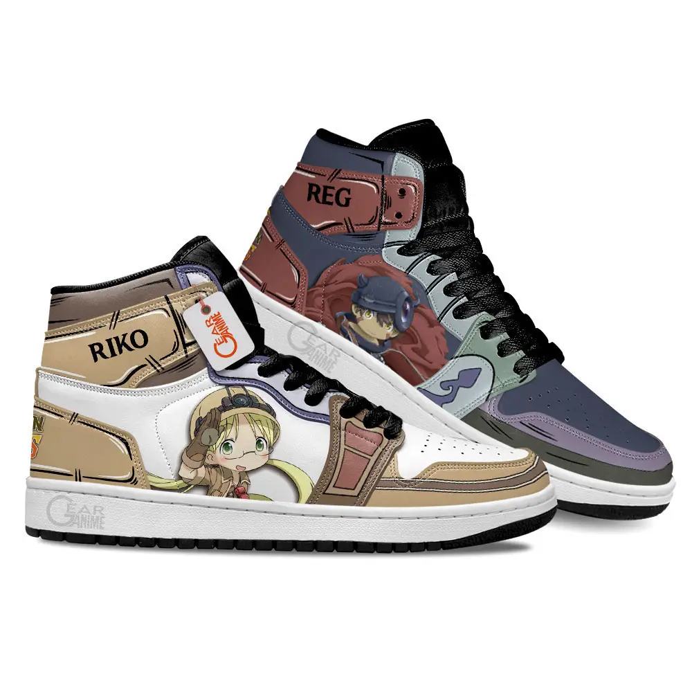 Air JD Hightop Shoes Made In Abyss Reg and Riko Custom Anime Shoes MN1001