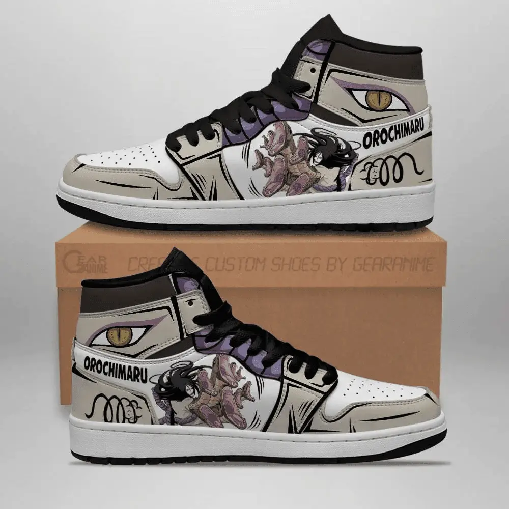 Air JD Hightop Shoes Manda Orochimaru JD1s Sneakers Custom Anime Shoes