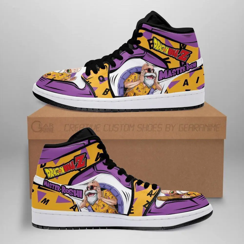 Air JD Hightop Shoes Master Roshi JD1s Sneakers Custom Anime Dragon Ball Shoes Air JD Hightop Shoes Master Roshi JD1s Sneakers Custom Anime Dragon Ball Shoes - Image 1