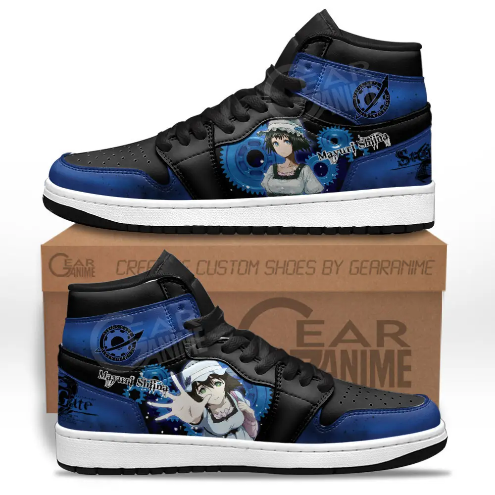 Air JD Hightop Shoes Mayuri Shiina JD1s Sneakers Steins Gate Custom Anime Shoes