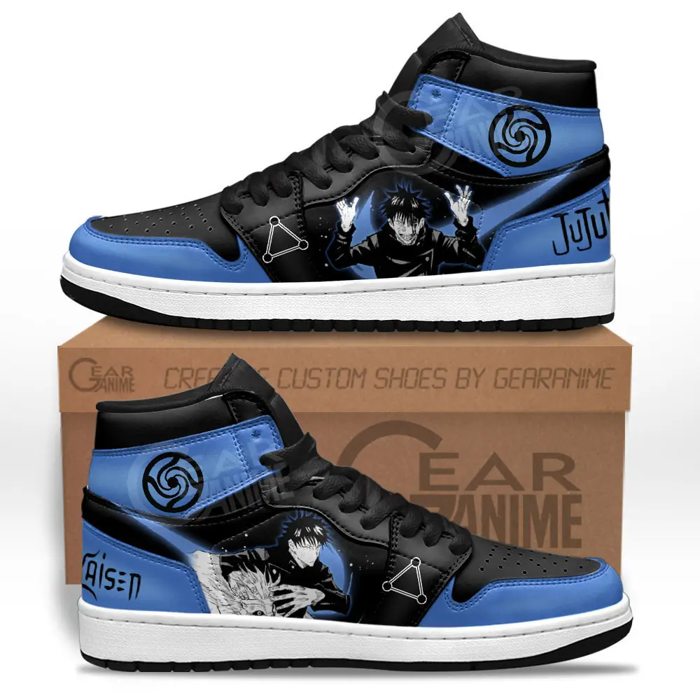 Air JD Hightop Shoes Megumi Fushiguro JD1s Sneakers Jujutsu Kaisen Custom Anime Shoes