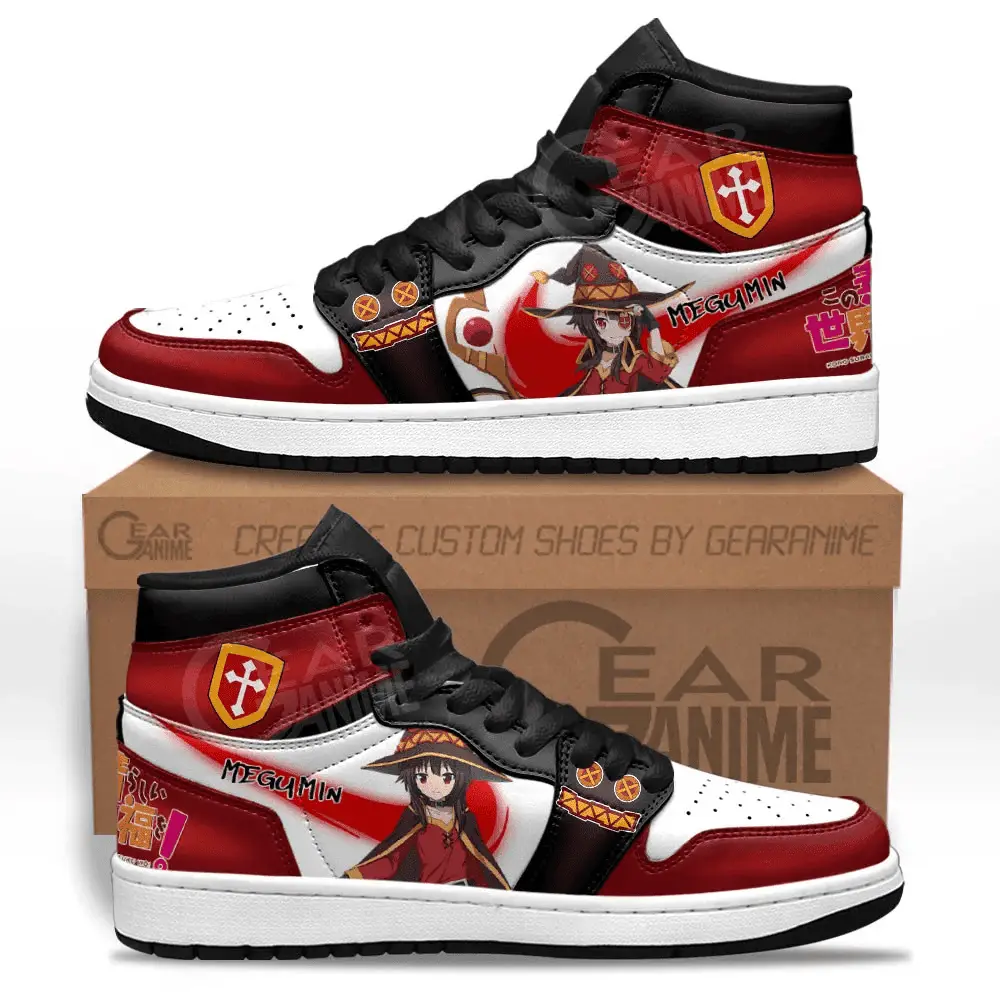 Air JD Hightop Shoes Megumin JD1s Sneakers KonoSuba Custom Anime Shoes Air JD Hightop Shoes Megumin JD1s Sneakers KonoSuba Custom Anime Shoes - Image 1
